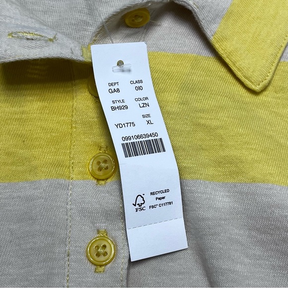 J. CREW Fitted Striped Button Front Rugby Shirt - Picture 5 of 7